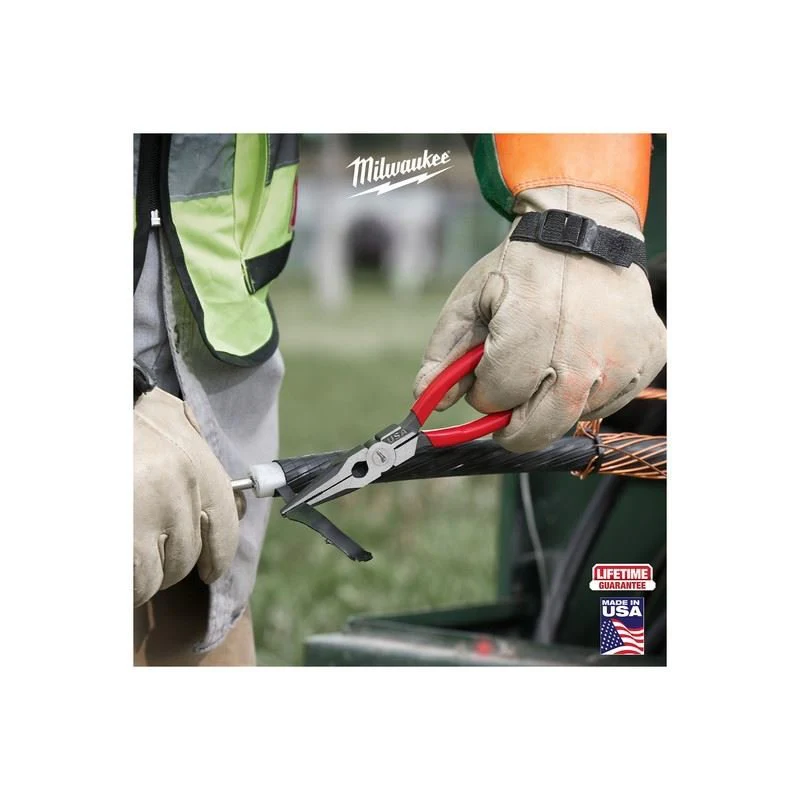 Milwaukee MT505 8in Long Nose Dipped Grip Pliers (USA) - Image 15