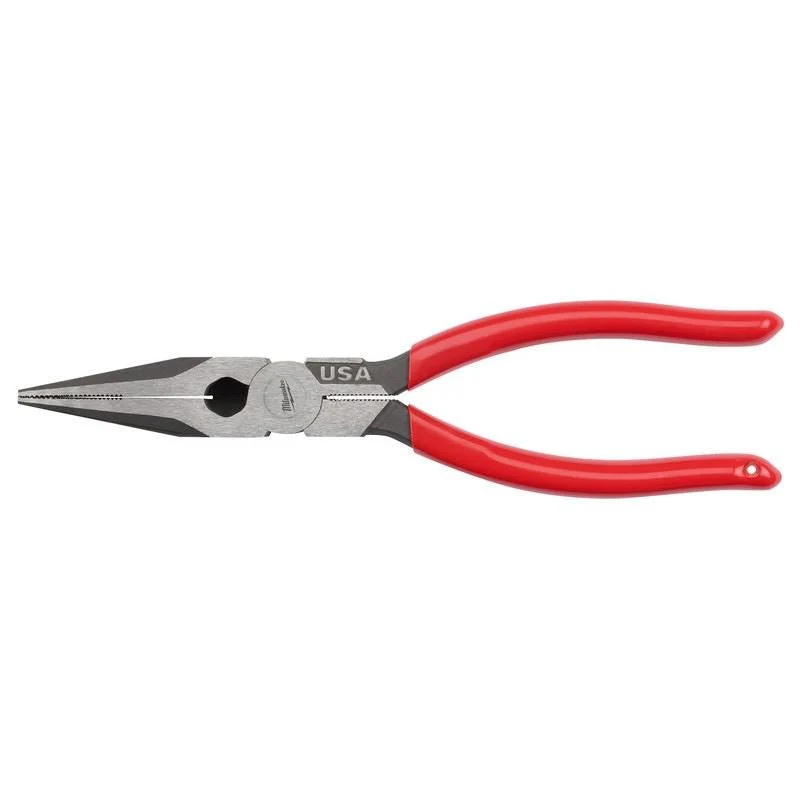 Milwaukee MT505 8in Long Nose Dipped Grip Pliers (USA) - Image 3