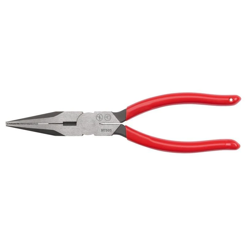 Milwaukee MT505 8in Long Nose Dipped Grip Pliers (USA) - Image 4