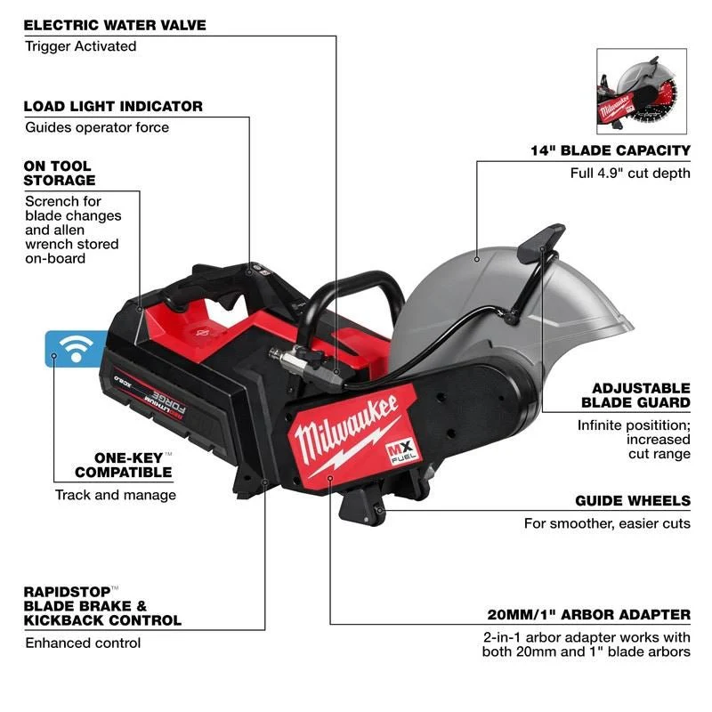 Milwaukee MXF315-2XC MX FUEL 14in Cut-Off Saw w/ RAPIDSTOP Kit - Image 30