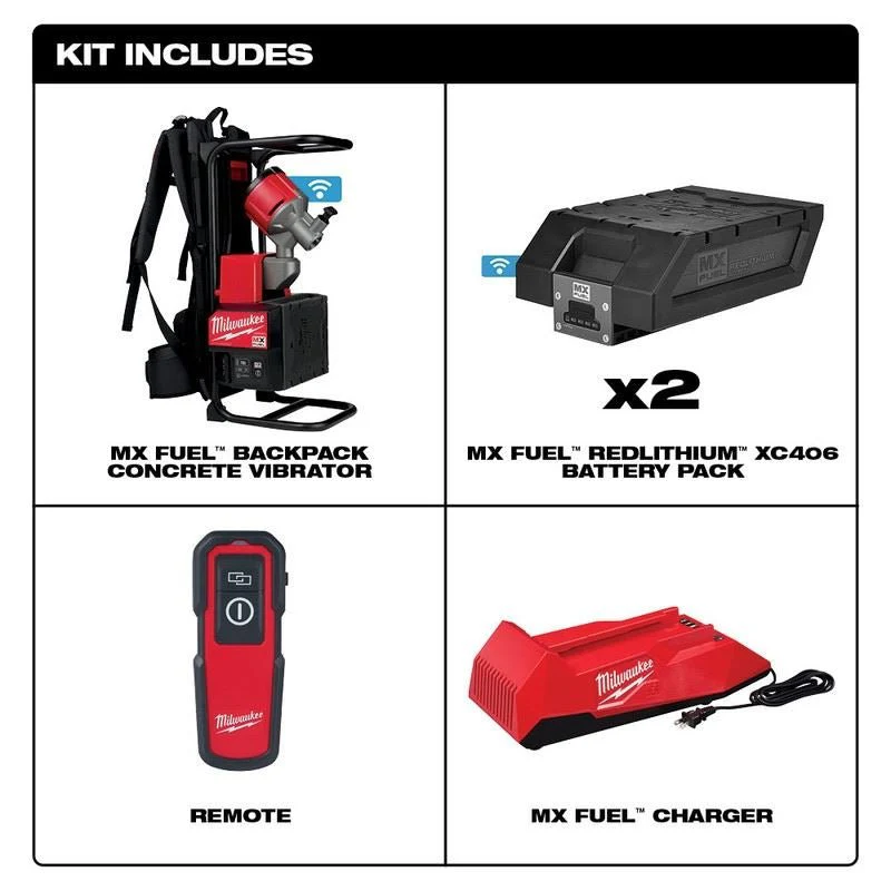 Milwaukee MXF371-2XC MX FUEL Backpack Concrete Vibrator Kit - Image 2