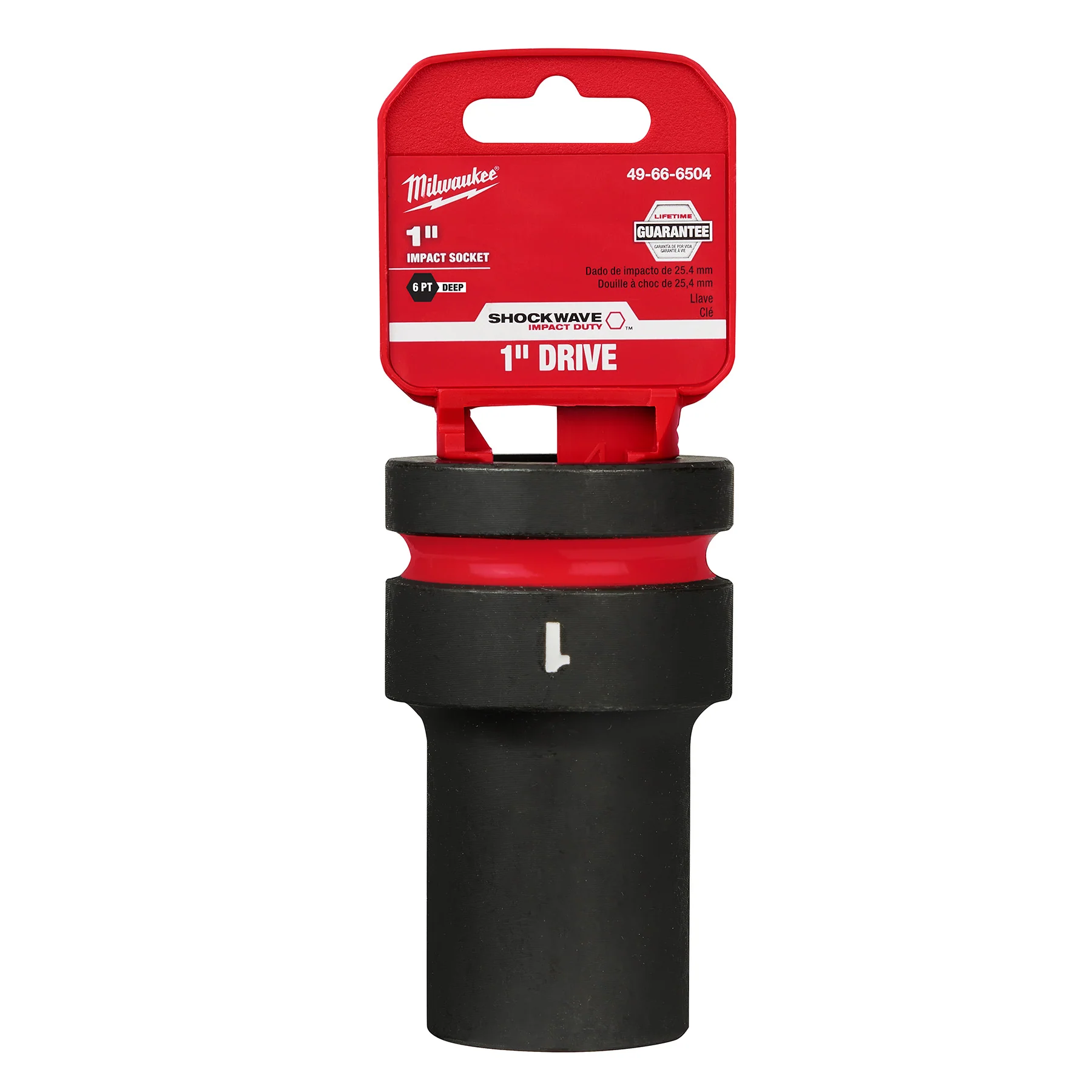 Milwaukee SHOCKWAVE™ Impact Duty 1" Drive 1" Deep 6 Point Socket 49-66-6504 - Image 2