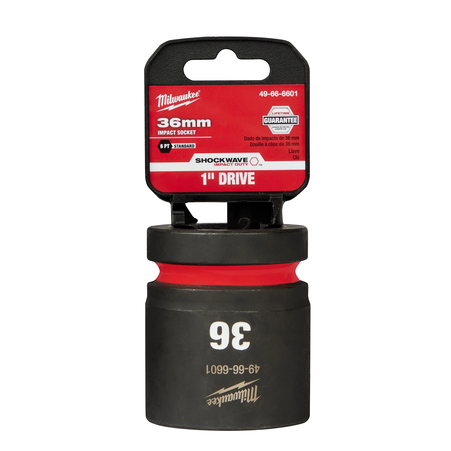 Milwaukee SHOCKWAVE™ Impact Duty 1" Drive 36MM Standard Shallow 6 Point Socket 49-66-6601 - Image 2