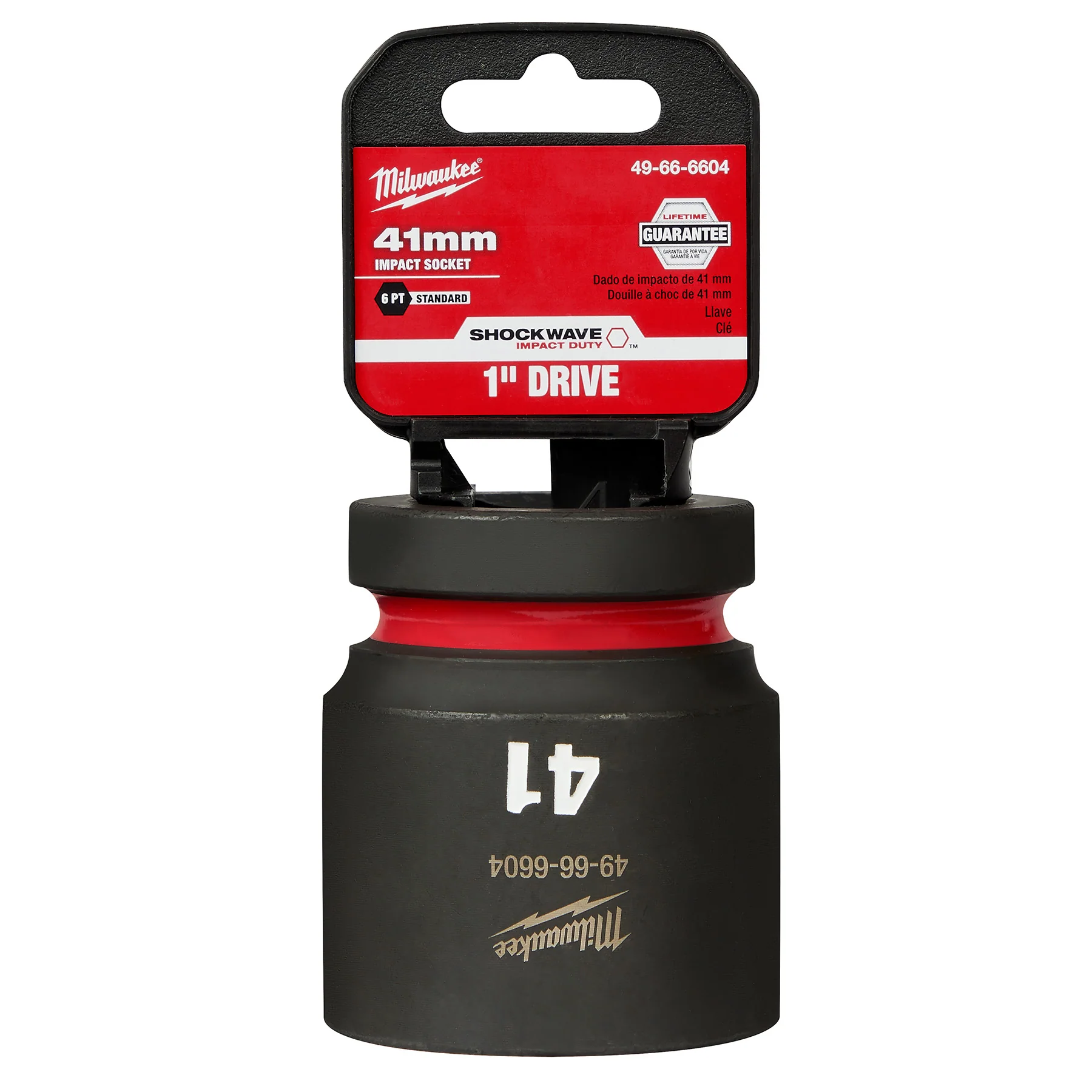 Milwaukee SHOCKWAVE™ Impact Duty 1" Drive 41MM Standard 6 Point Socket 49-66-6604 - Image 2