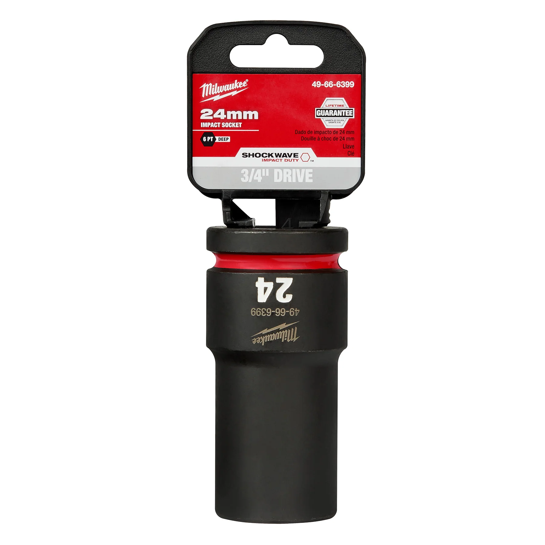 Milwaukee SHOCKWAVE™ Impact Duty 3/4" Drive 24MM Deep 6 Point Socket 49-66-6399 - Image 2