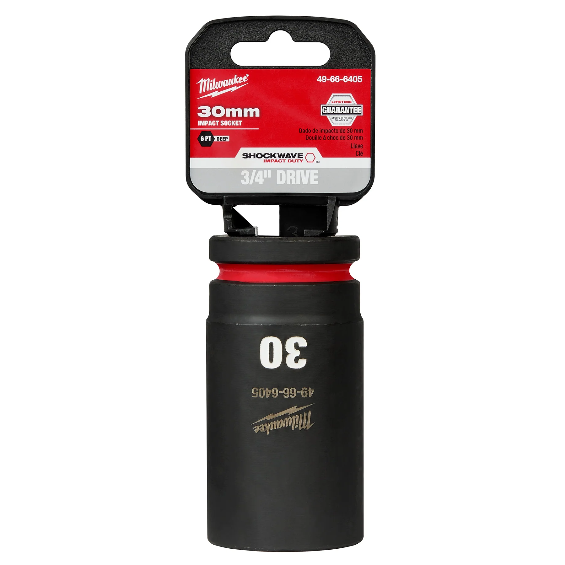 Milwaukee SHOCKWAVE™ Impact Duty 3/4" Drive 30MM Deep 6 Point Socket 49-66-6405 - Image 2