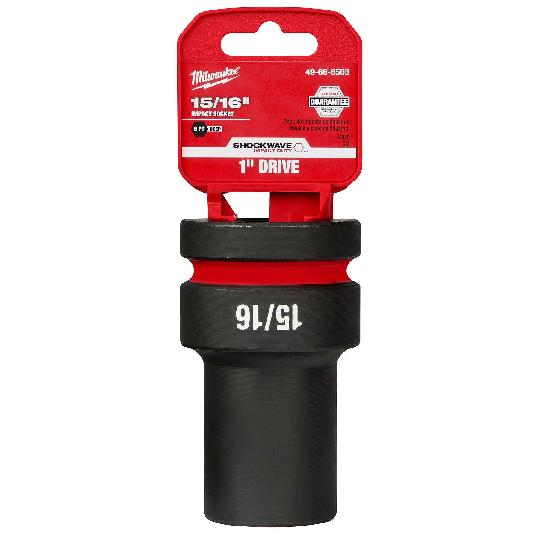 Milwaukee SHOCKWAVE Impact Duty™ 1" Drive 15/16" Shallow 6 Point Sockets 49-66-6503 - Image 2