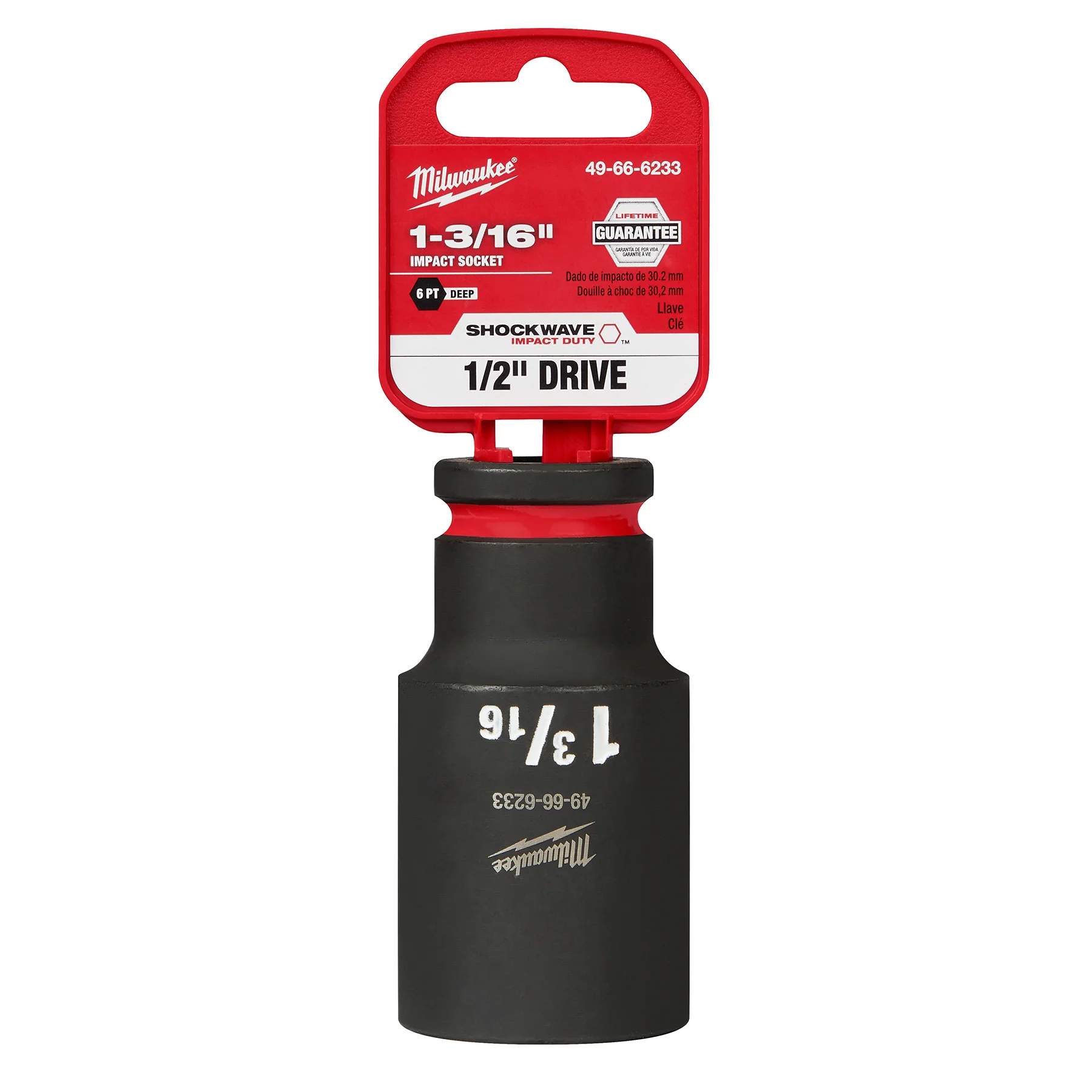 Milwaukee  1/2" Drive  1-3/16" 6 Point Socket SHOCKWAVE Impact Duty™ 49-66-6233 - Image 2