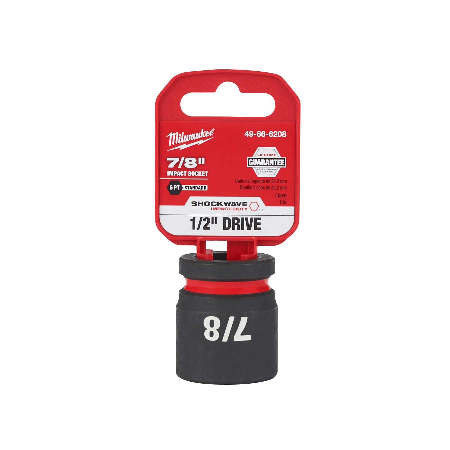 Milwaukee SHOCKWAVE Impact Duty™ 1/2" Drive 7/8" 6 Point Sockets 49-66-6208 - Image 2