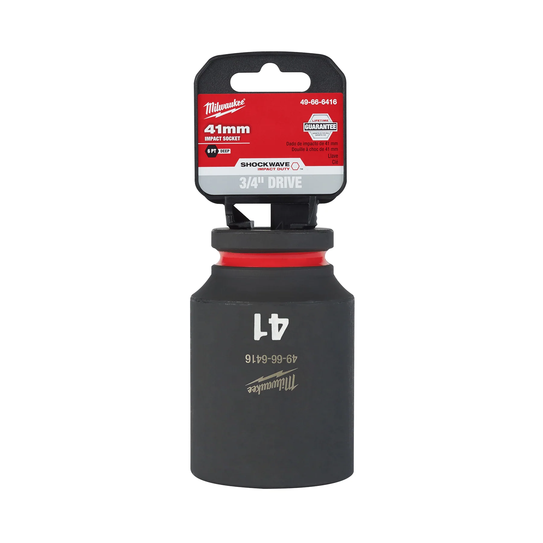 Milwaukee SHOCKWAVE Impact Duty™ 3/4"Drive 41MM Deep 6 Point Socket 49-66-6416 - Image 2