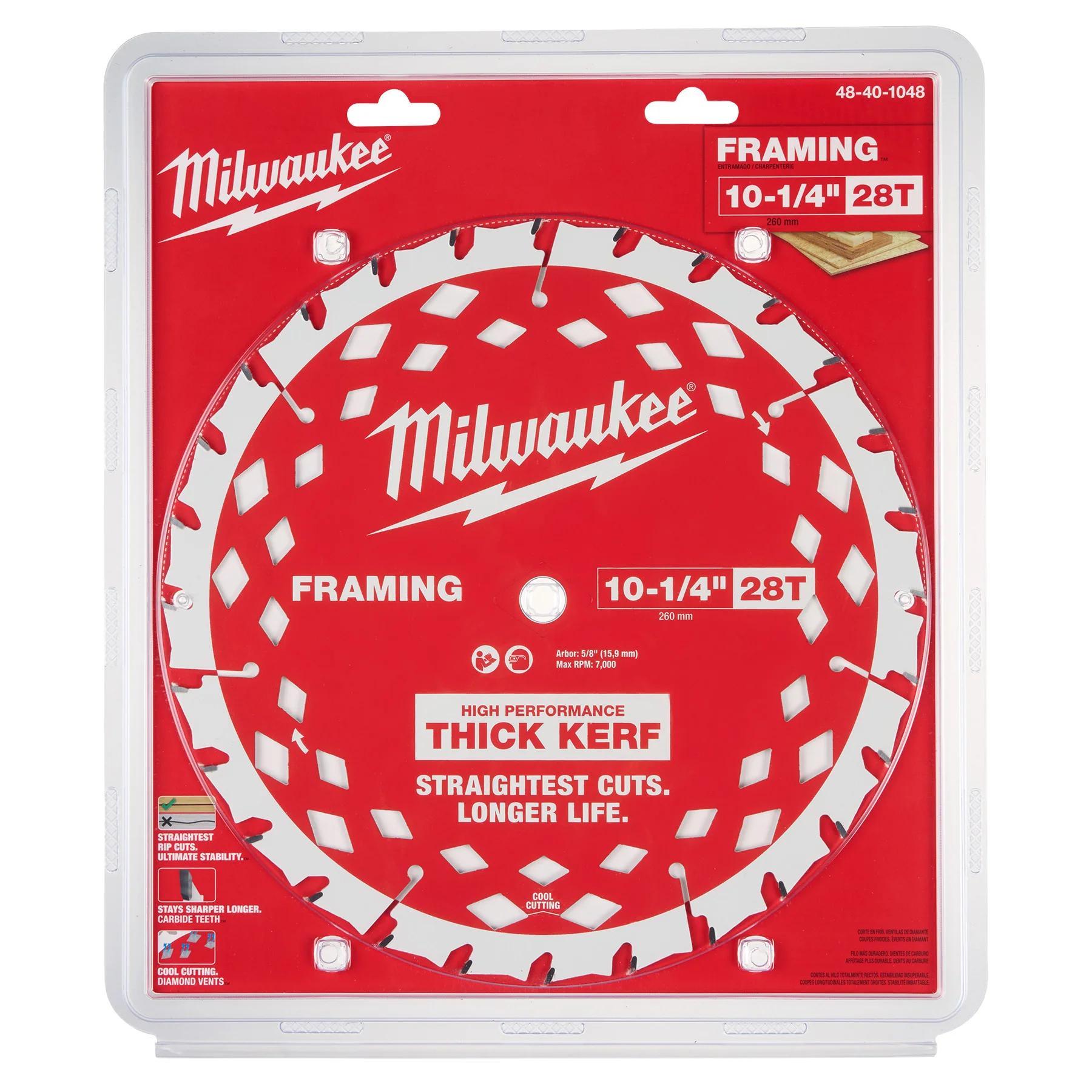 Milwaukee 10-1/4” 28T Thick Kerf Framing Circular Saw Blade - Image 7