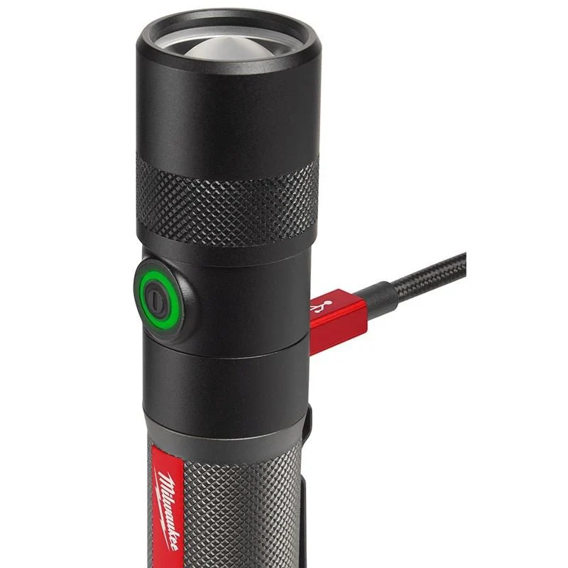 Milwaukee USB Rechargeable 1100L Twist Focus Flashlight - Image 10
