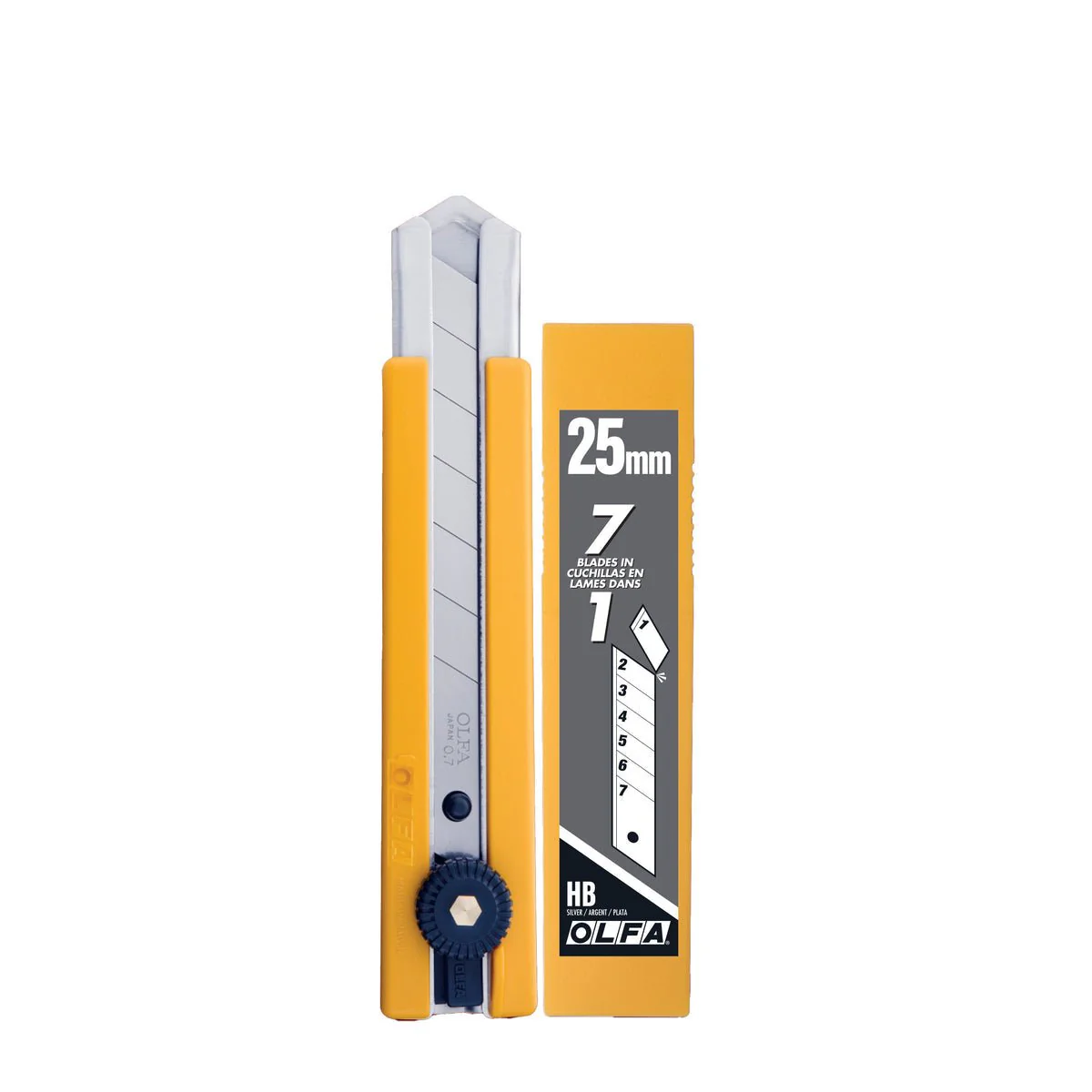 OLFA 1150102 25MM RATCHET KNIFE W/10 PACK BLADES