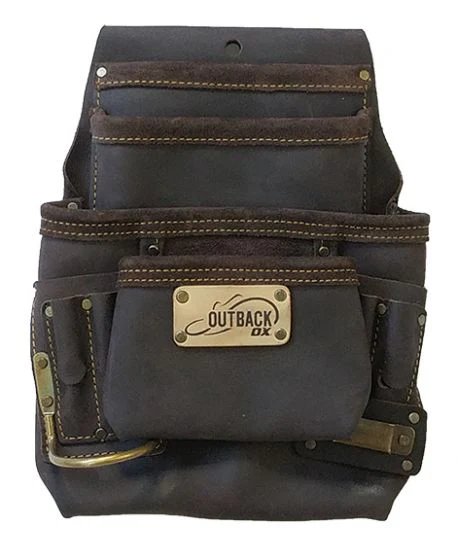 OX P263701  PRO 10-POCKET TOOL/FASTENER POUCH, OIL-TANNED LEATHER