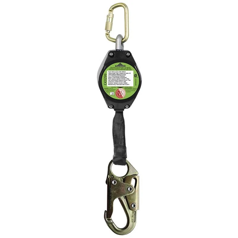 Peakworks SRL with 1" (25 mm) Webbing - Aluminum Housing - Type 2 - Snap Hook - 6' (1.8 m)