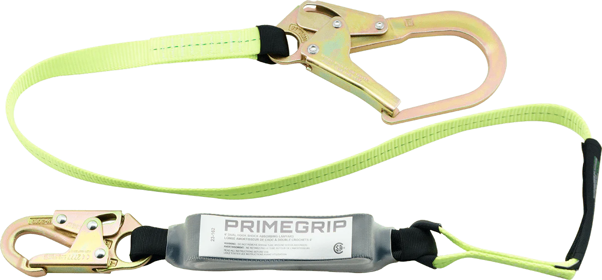 Primeline 23-162 6' Dual Hook Shock Absorbing Lanyard