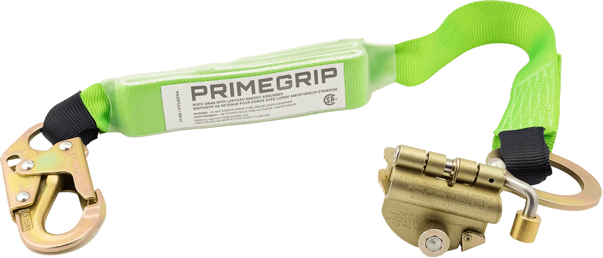 Primeline 23-202 Rope Grab with 2.5' Lanyard Energy Absorber