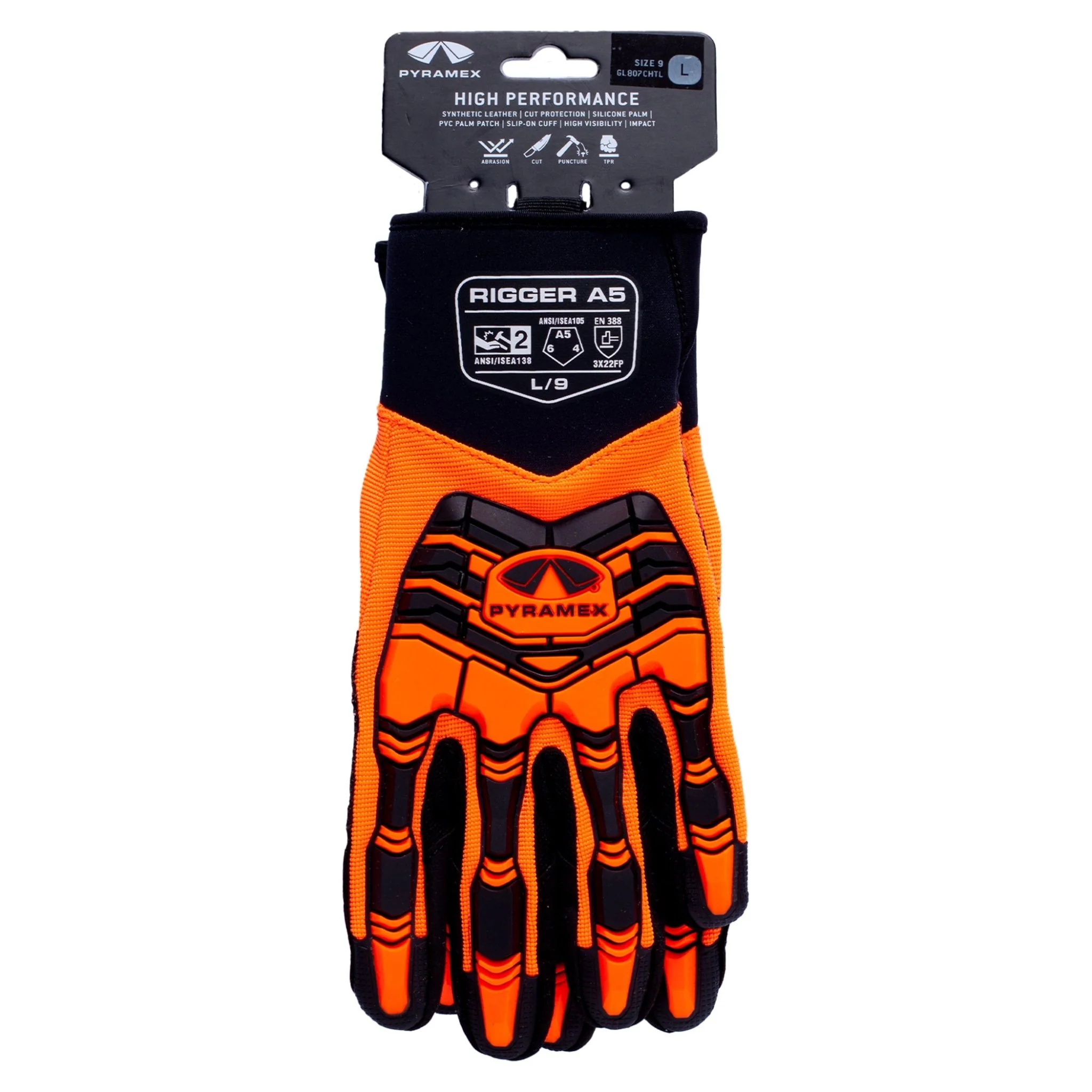 Pyramex Synthetic Leather Silicone Palm With A5 Cut Level & Level 2 Impact MEDIUM - Image 2