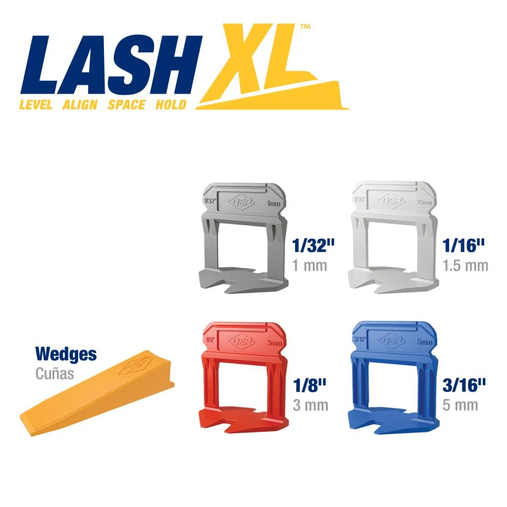 QEP 99762 LASH® XL Wedges - 100/Bag