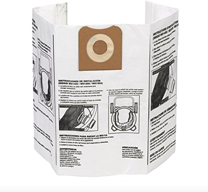 Ridgid VF3502 High-Efficiency Dust Bags - 2PK - Image 2