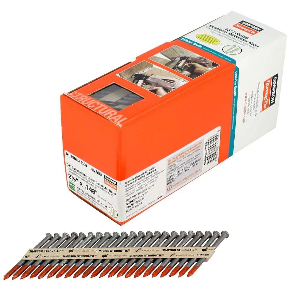 Simpson Strong-Tie 33-degree 2-1/2-in Smooth-Shank HDG Connector Nail (500pcs)