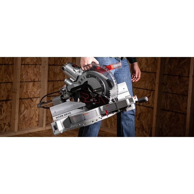 SKILSAW SPT88-01 12 In. Worm Drive Dual Bevel Sliding Miter Saw - Image 7