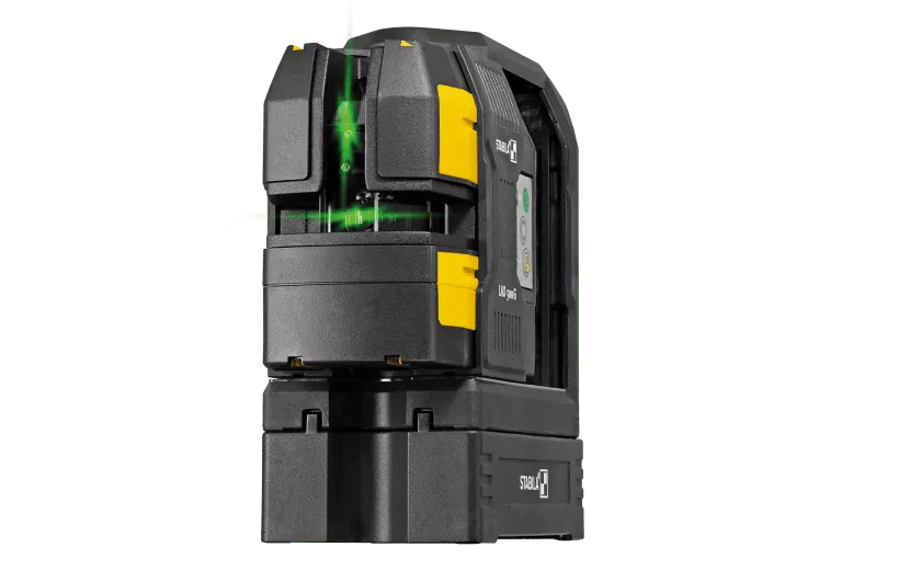 STABILA Cross-Line Laser LAX 500 G, 12 V System, 7-Piece Set, with Rechargeable Battery and Charger - Image 2