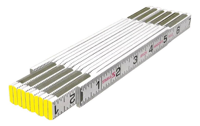 STABILA 80001 Type 600 Folding Rulers Mason's (1/16ths, both edges, outside) | inch/inch