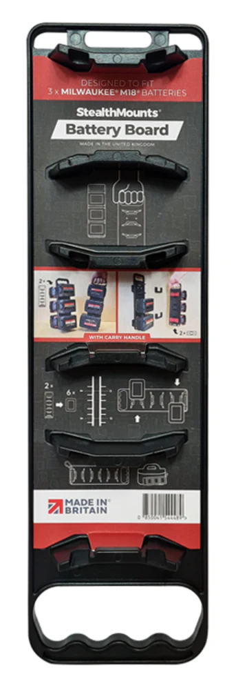 StealthMount BD-MW18-H-1 Battery Board with Handle for Milwaukee M18