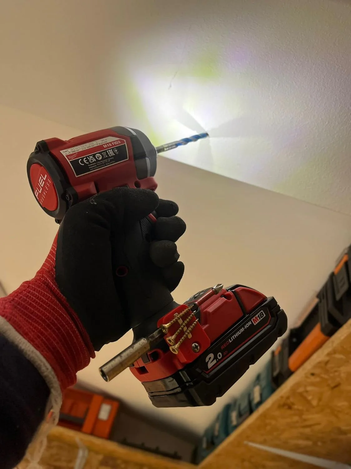 StealthMount BH-M18-S-RED Stubby Magnetic Bit Holder for Milwaukee M18 Tools (3 Pack) Red - Image 5