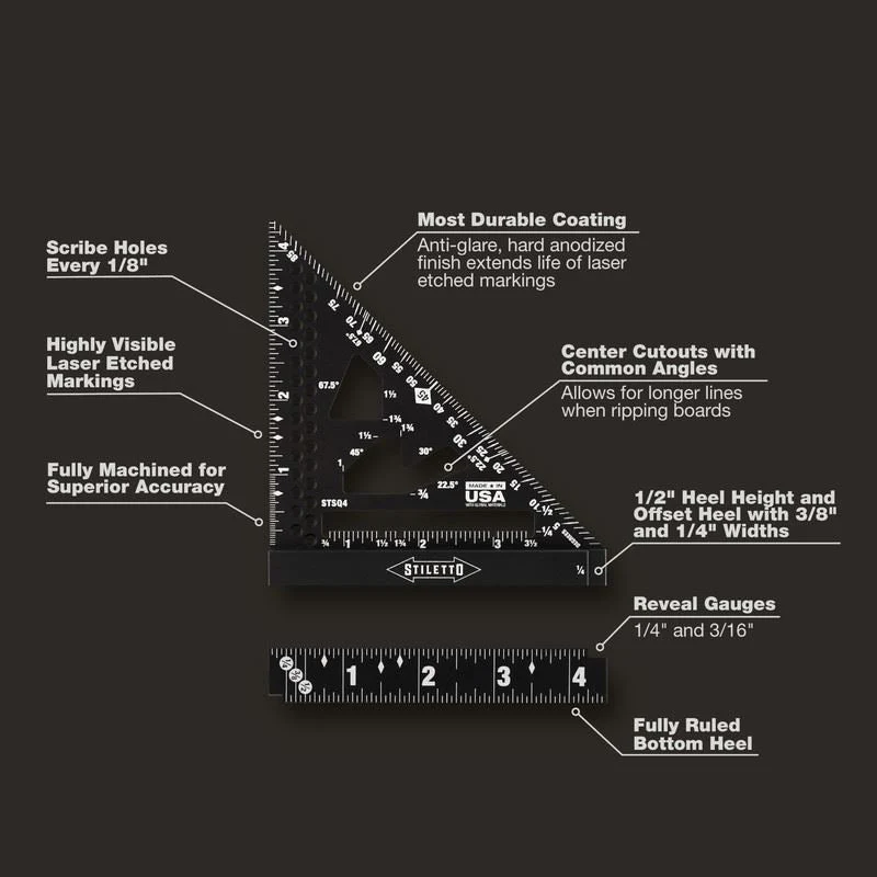 STILETTO STSQ4 4-1/2 4in Trim Square - Image 33