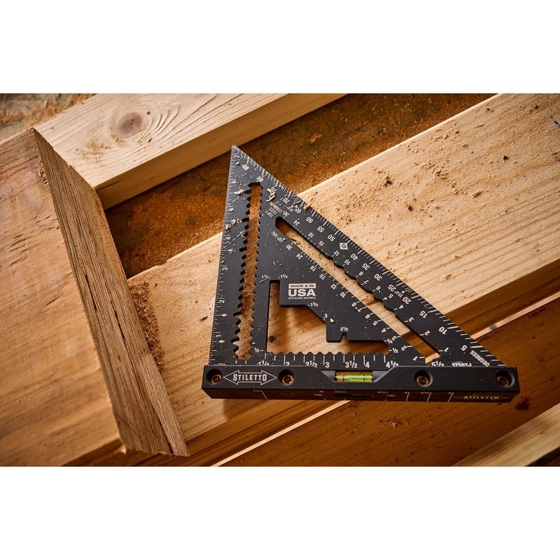 STILETTO STSQ7-L 7in Carpenter Square with Level - Image 15