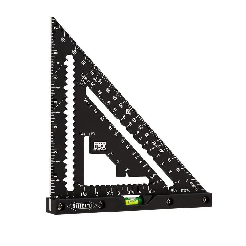 STILETTO STSQ7-L 7in Carpenter Square with Level - Image 7