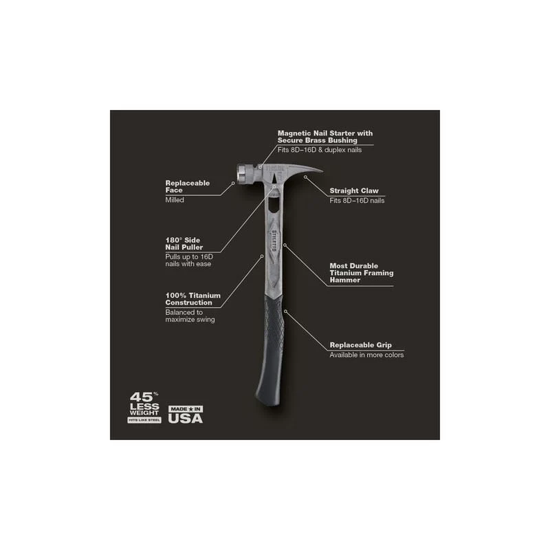 STILETTO TIB15MC 15oz TIBONE Milled/Curved Titanium - Image 10