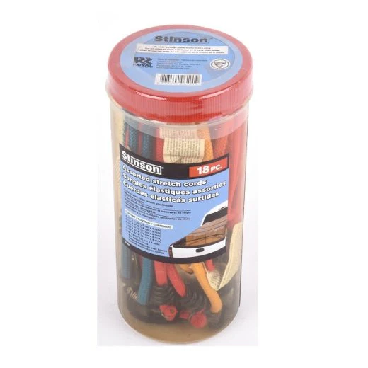 Stinson Cargo 406101 18PK Tie Down Bungee Stretch Cord in Tube Assorted - Image 2