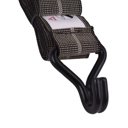 Stinson Cargo 406133 Tie Down Flat Stretch Strap with J-Hooks 2in x 48in Black - Image 2