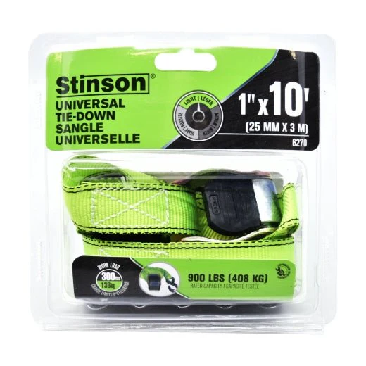 Stinson Cargo 406270 Universal Tie-Down Strap 1in x 10ft 300lb - Image 2