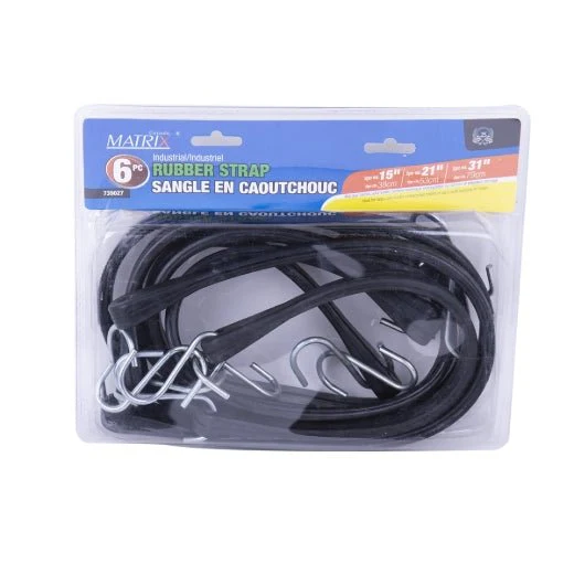 Stinson Cargo 739027 6PC Rubber Straps With S Hooks Set - Image 3