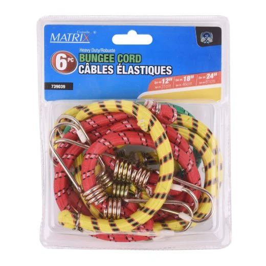 Stinson Cargo 739039 6PK Tie Down Braided Bungee Stretch Cord Assorted - Image 2