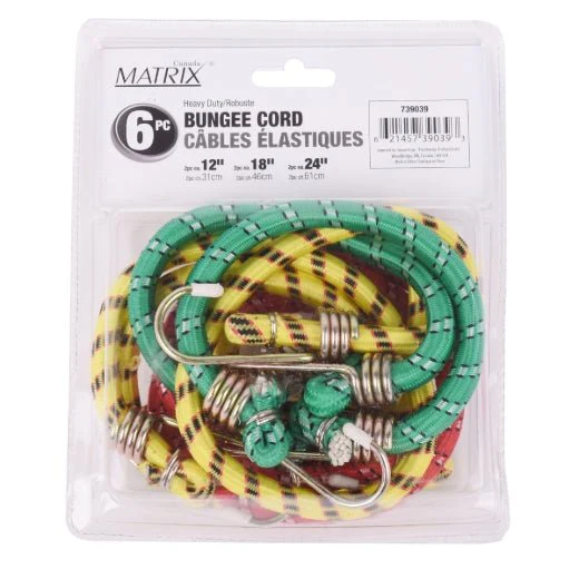 Stinson Cargo 739039 6PK Tie Down Braided Bungee Stretch Cord Assorted - Image 3