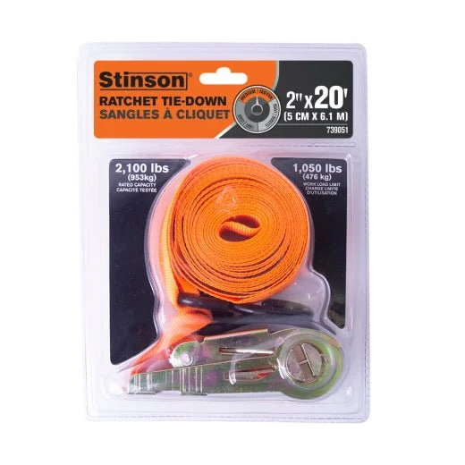 Stinson Cargo 739051 Tie Down Ratchet Strap 2in x 20ft 1050lb - Image 2