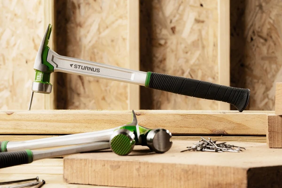 Sturnus Green Velocity Rip Claw Hammer – 13oz, Long Handle, Smooth Face - Image 7