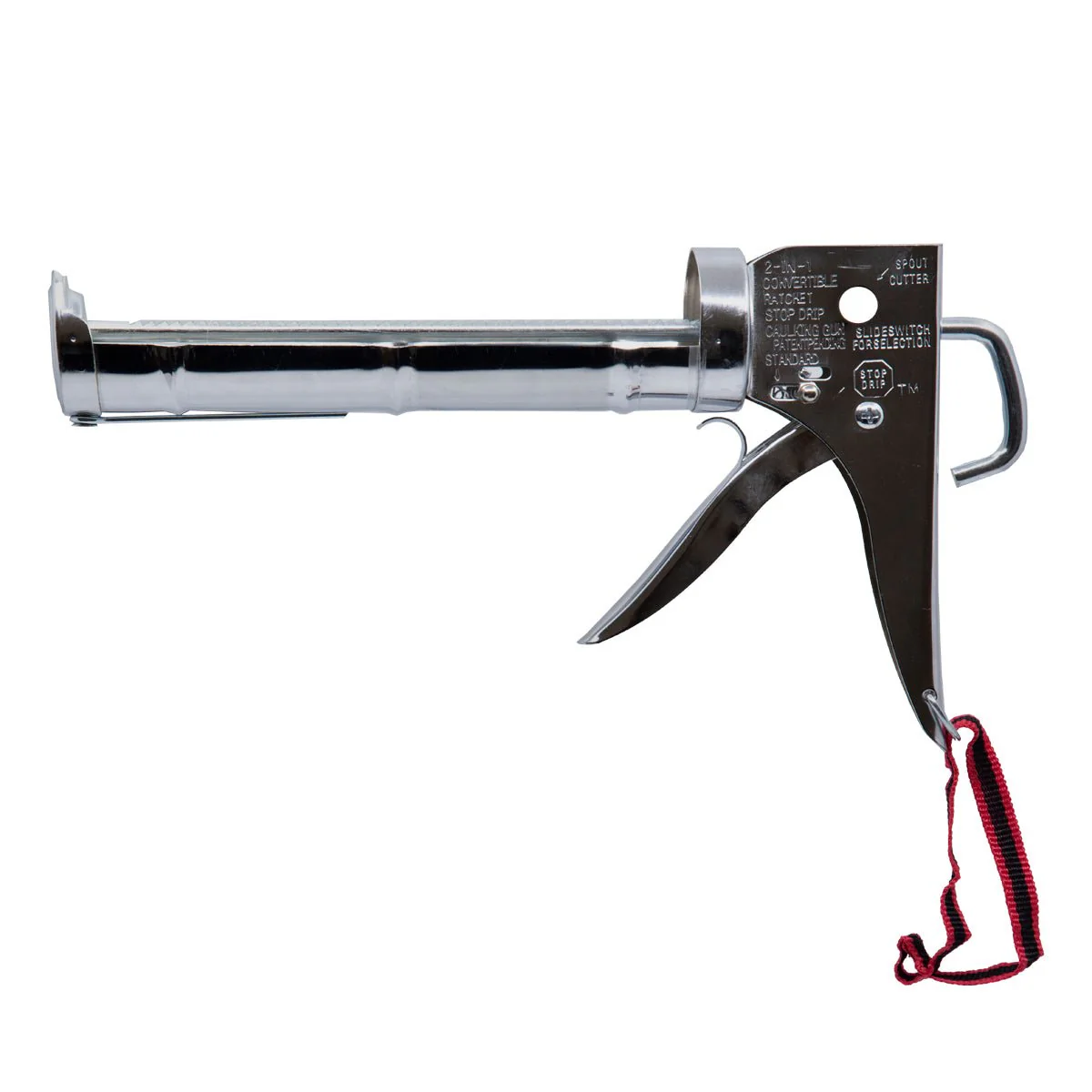 Tooltech 160002 Cradle-Style Chrome Barrel Caulking Gun 9in