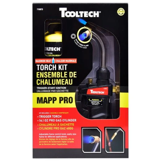 Tooltech 715073 HAZ Torch Kit Max Heat Turbo w/Mapp-Pro gas - Image 2