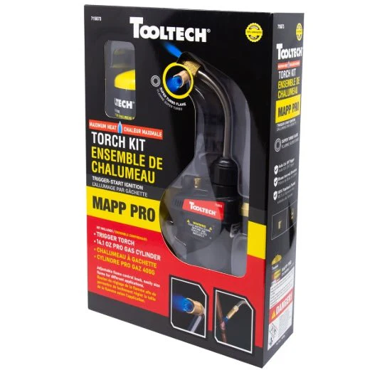 Tooltech 715073 HAZ Torch Kit Max Heat Turbo w/Mapp-Pro gas - Image 3