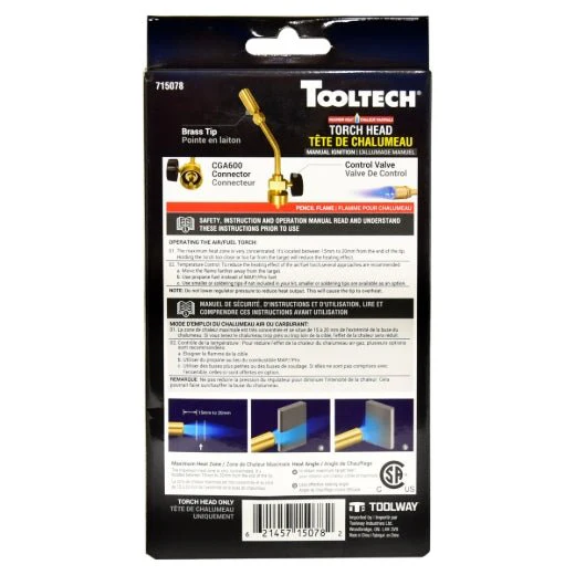 Tooltech 715078 Manual Propane Torch Head Only - Image 3