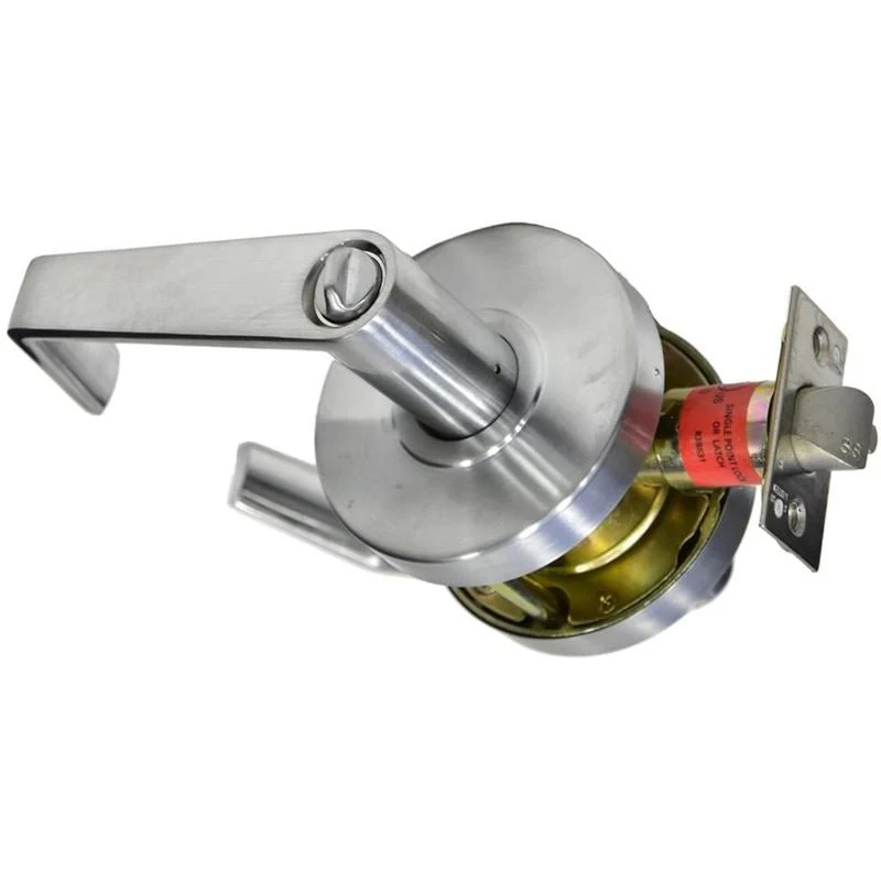 Toolway 100880 DOOR LOCK LEVER SET ENTRY SATIN CHROME (COMMERCIAL) BENT HANDLE - Image 2
