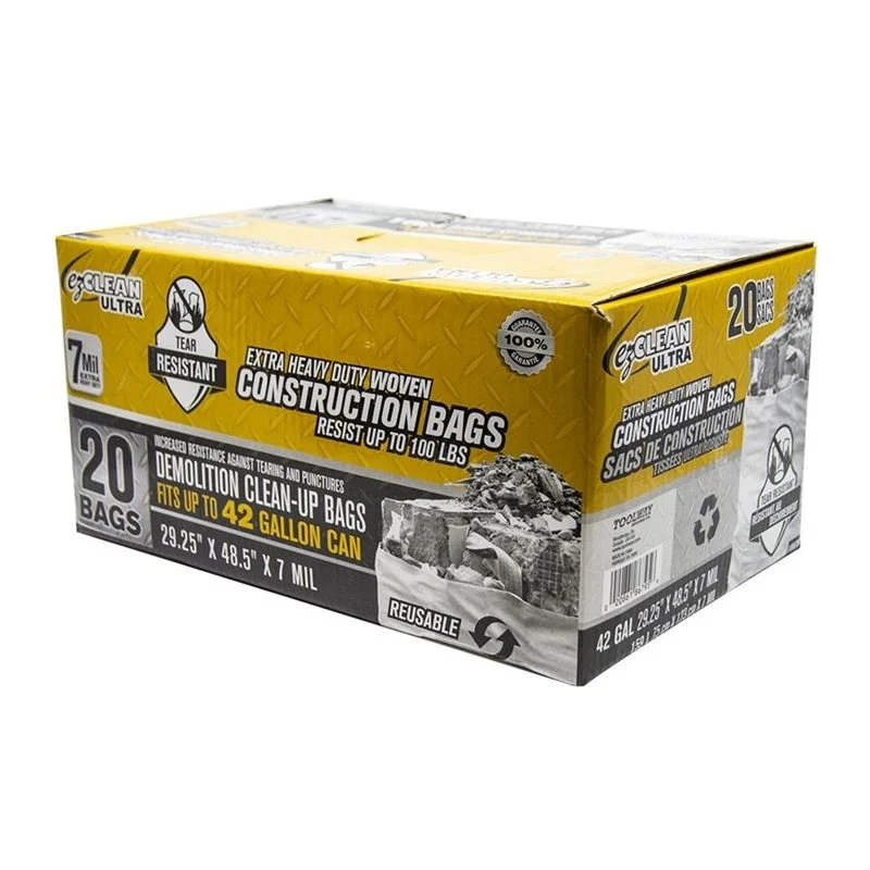 Toolway 186795 20PC HD CONSTRUCTION WOVEN DEMO BAG 29.25IN X48.5IN (7MIL) WHITE - Image 3