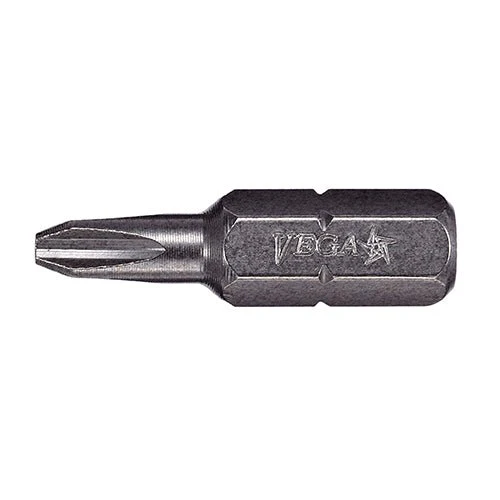 VEGA 125P2RX-DB10 Phillips #2 Reduced Insert Bit x 1" Extra Hard - Clamshell 10pcs