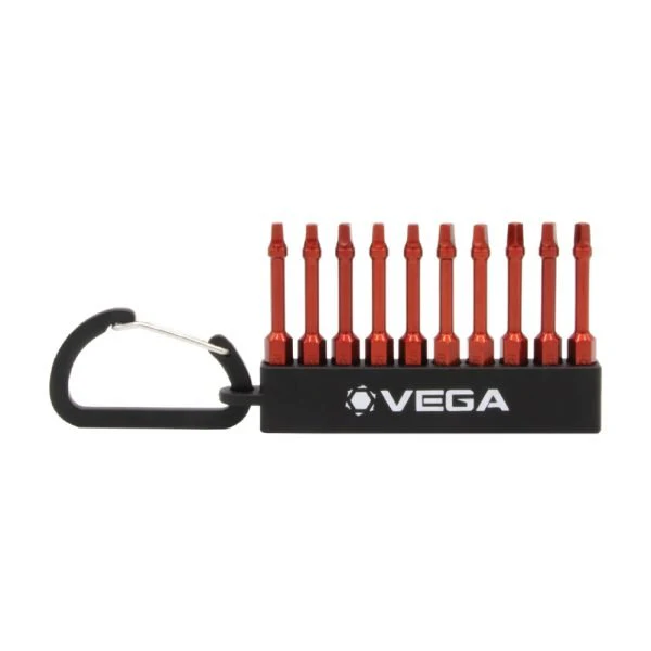 VEGA 150R2A10R Color-Coded Square #2 x 2" Carabiner Set - 10pc